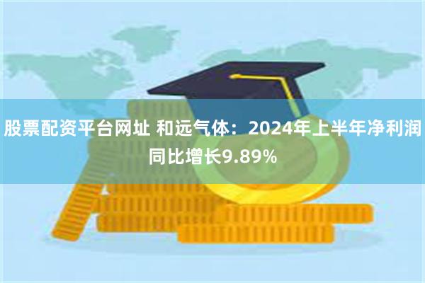 股票配资平台网址 和远气体：2024年上半年净利润同比增长9.89%