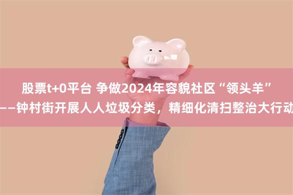 股票t+0平台 争做2024年容貌社区“领头羊”——钟村街开展人人垃圾分类，精细化清扫整治大行动